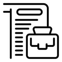 Staff briefcase icon outline vector. Seminar training vector