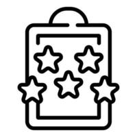 Clipboard review icon outline vector. Digital support vector