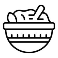 Wedding food bowl icon outline vector. Event service vector