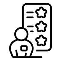 Review report icon outline vector. Online opinion vector