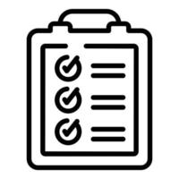 Clipboard review icon outline vector. Online opinion vector