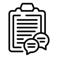 Clipboard review icon outline vector. Online report vector