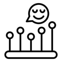 Client review stats icon outline vector. Online report vector