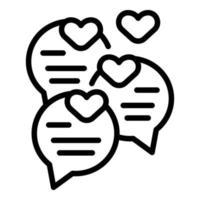 Chat service icon outline vector. Review client vector