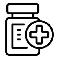 Medical pill icon outline vector. Pass travel vector