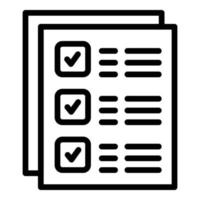 To do list icon outline vector. Private lesson vector