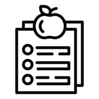 Private lesson paper icon outline vector. University class vector