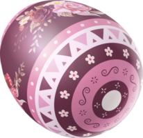 feliz día de pascua colorido huevo rosa aislado png