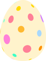 Joyeuses pâques oeuf coloré isolé png