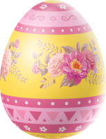 feliz dia de páscoa ovo colorido rosa isolado png