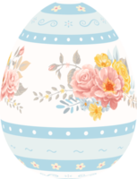 Happy Easter Day colorful egg rose isolated png