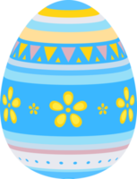 Happy Easter Day colorful egg isolated png