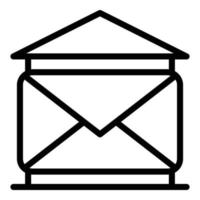 Home mail icon outline vector. Social stay vector