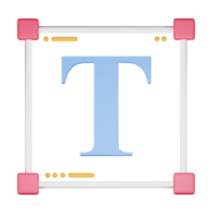 illustration de conception graphique d'outil de texte 3d png