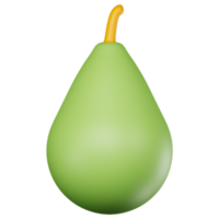 Ilustración 3d de aguacate png