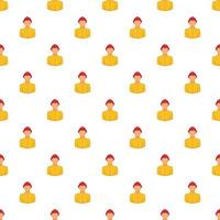 Fireman pattern, cartoon style vector
