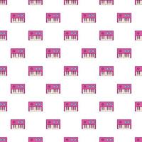 Synthesizer pattern, cartoon style vector