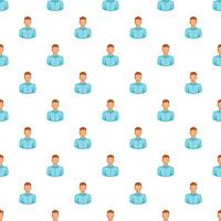 Call center operator pattern, cartoon style vector