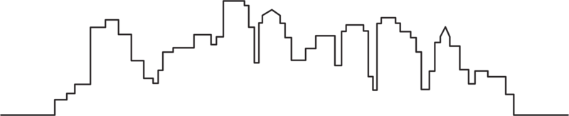 modern cityscape skyline outline drawing. png