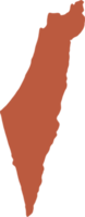 scarabocchio a mano libera disegno di Israele carta geografica. png