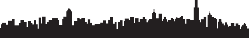 modern cityscape skyline silhouette drawing. png