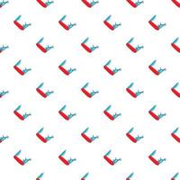 Red multifunction knife pattern, cartoon style vector