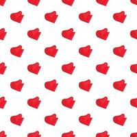 Rolled red towel pattern, cartoon style vector