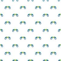 Binoculars pattern, cartoon style vector