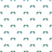 Binoculars pattern, cartoon style vector