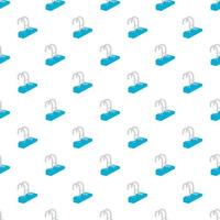 Stairs of the swimming pool pattern, cartoon style vector