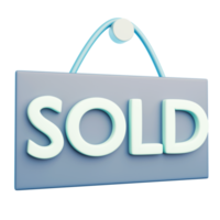 Sold color icon 3D illustration png