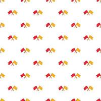 Croosed flags pattern, cartoon style vector