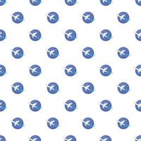 Traveling by a plane pattern, cartoon style vector