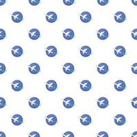 Traveling by a plane pattern, cartoon style vector