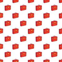 Suitcase pattern, cartoon style vector