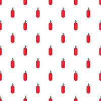 Red gas hand grenade pattern, cartoon style vector