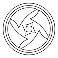 Covered objective icon, outline style vector