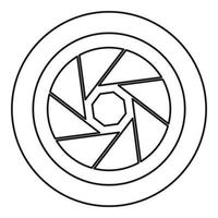 Big objective icon, outline style vector