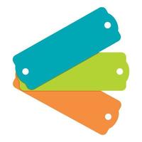 Blank tag labels icon, flat style vector