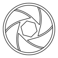 Small objective icon, outline style vector