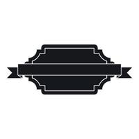 Banner or label icon, simple style vector