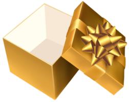 Gold Open Gift png