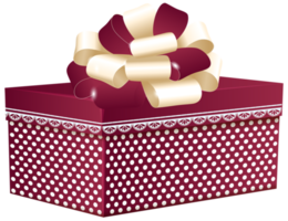 rot gepunktete Geschenkbox png