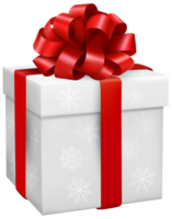 Gift Box with Snowflakes png