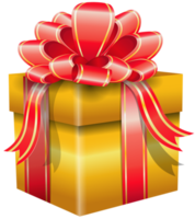 gelbe Geschenkbox png