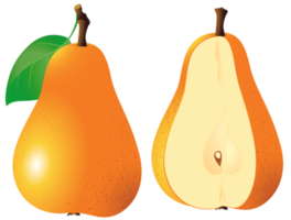 poires fruits fond transparent png