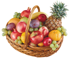 cesta com frutas png