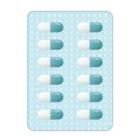Tablets in a blister icon, cartoon style vector