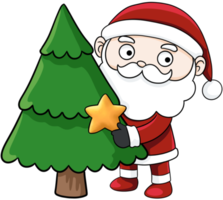 carino cartone animato Santa Claus allegro Natale png