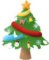 lindo elemento de navidad elemento de decoración árbol de navidad png